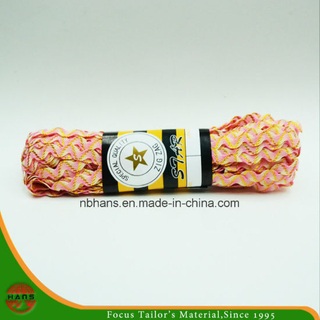 New Design Zig-Zag Tape with Gold Thread (pink&white)