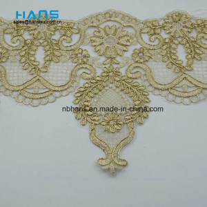 2018 New Design Embroidery Lace on Organza (HC-1837)