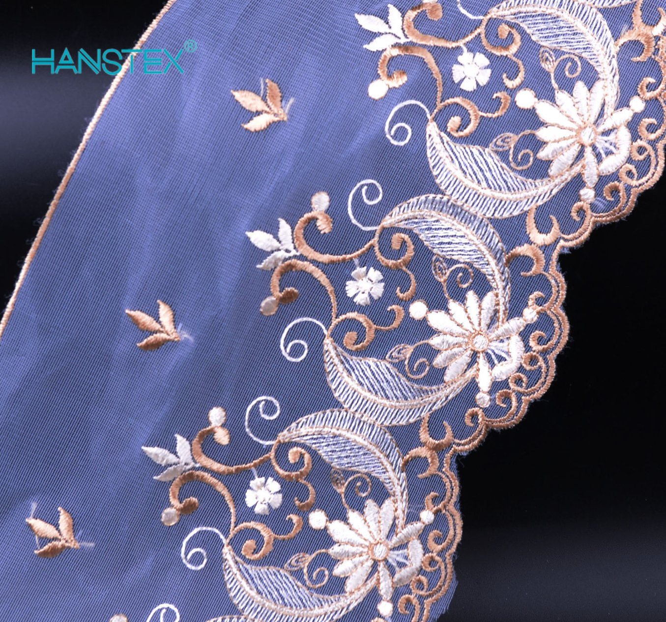 Hans OEM Customized Soft Bonded Lace Fabric