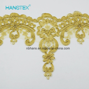Hans Competitive Price Strong New Design Embroidery Lace on Organza