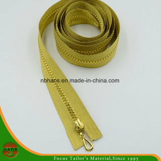 5# Plastic Golden Teeth & Golden Tape Zipper (SZ-072)