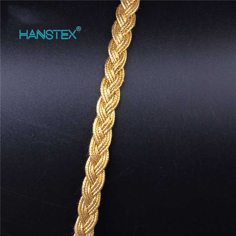 Hans Wholesale Custom Logo Nice Design Gold Trimming Lace