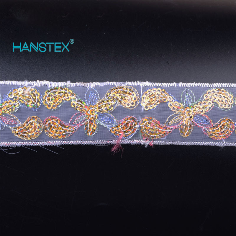 Hans Promotion Cheap Price Colorful Lace Trim Embroidery