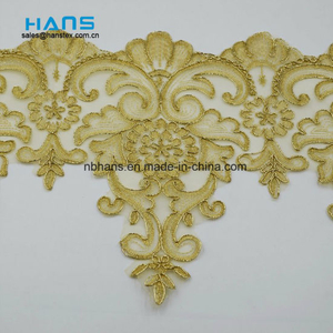 2018 New Design Embroidery Lace on Organza (HC-1845)