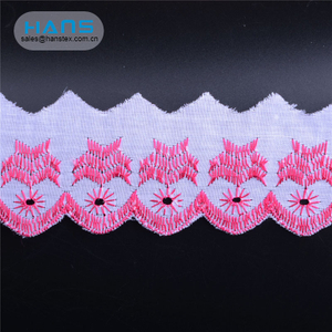 Hans Wholesale Custom Logo Professional Design Embroidery Tc Lace