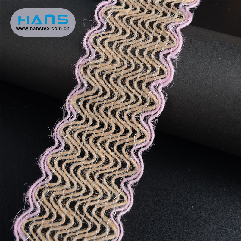 Hans China Supplier Garment Accessories Custom Printed Burlap Ribbon