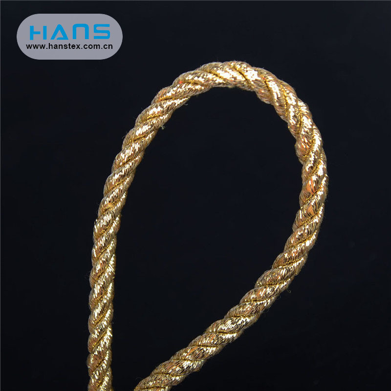 Hans Cheap Gold Decorative Curtain Braided Twisted Cross Rope