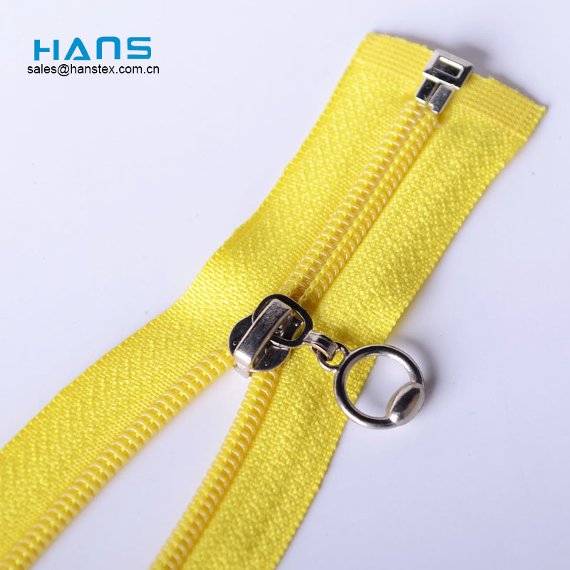 Hans Promotion Cheap Price Colorful Fancy Yellow Zipper