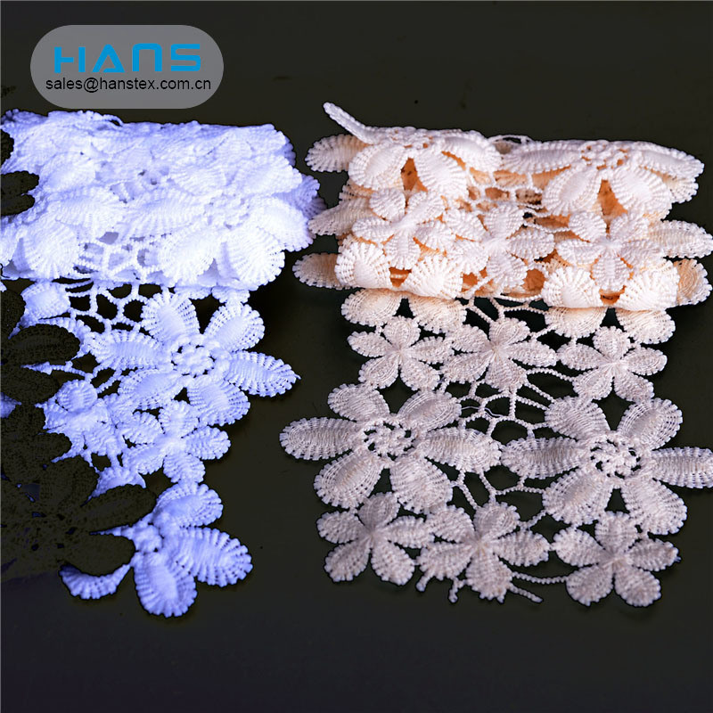 Hans Easy to Use Garment Accessories White Cotton Lace