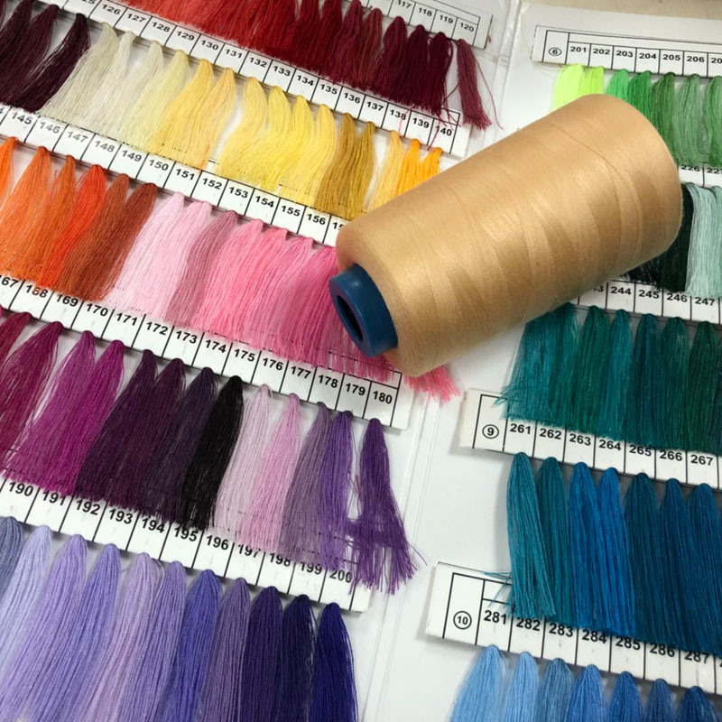 Hilo PARA Costura 4500 Yds Dyed 40 2 Wholesale Spun Polyester Thread for Sewing Machines Hanstex